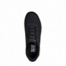 SKECHERS Zapatillas Bobs Squad Chaos Negras 117504-BLK