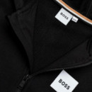 Sudadera de cremallera para niños con capucha y etiqueta con logo