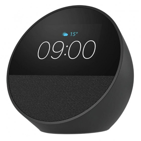 AMAZON ALTAVOZ INTELIGENTE + DESPERTADOR ECHO SPOT (2024) NEGRO - ALEXA