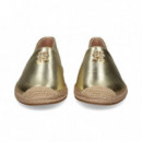 ALPARGATA PIEL METALIZADA ORO