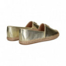 ALPARGATA PIEL METALIZADA ORO