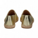 ALPARGATA PIEL METALIZADA ORO