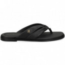 FLIP FLOP PIEL NEGRO