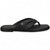 Flip Flop Piel Negro  TOMMY HILFIGER