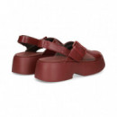 SANDALIA PLATAFORMA RUZADA BURDEOS