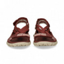 SANDALIA SURFERA CINTAS BEIGE+BURDEOS