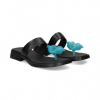 Flor Cielo Esclava Piel Negro  CAMPER