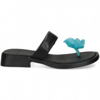 Flor Cielo Esclava Piel Negro  CAMPER