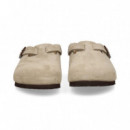 ZUECO HEBILLA ANTE BEIGE