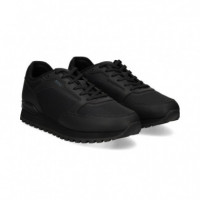 Deportivo Piel+malla Negro  HUGO BOSS