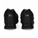 DEPORTIVO PIEL+MALLA NEGRO