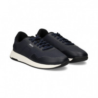 Deportivo Piel+malla Azul  HUGO BOSS
