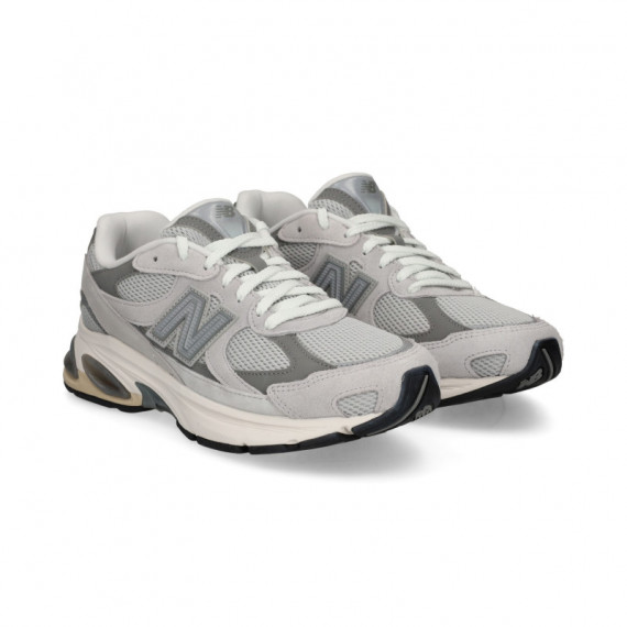 DEPORTIVO ANTE+MALLA GRIS+BLANCO