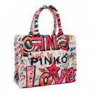 BOLSO BEACH SHOPPER CANVAS STAMPA
