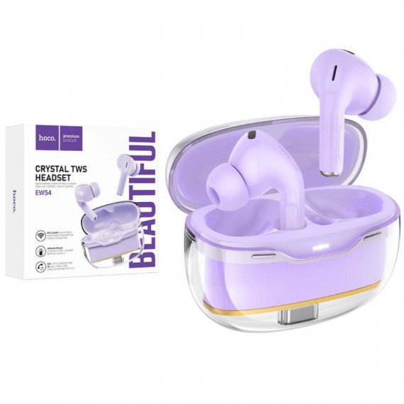 Hoco EW54 Auriculares Bluetooth True Wireless Púrpura