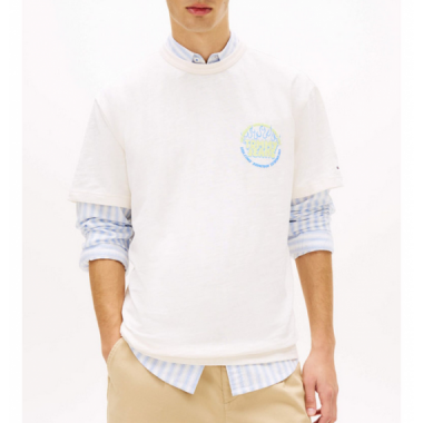 Camiseta Tommy Jeans Bubble blanco crema