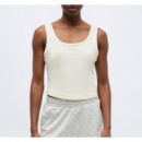 Camiseta Guess sin mangas blanco crema