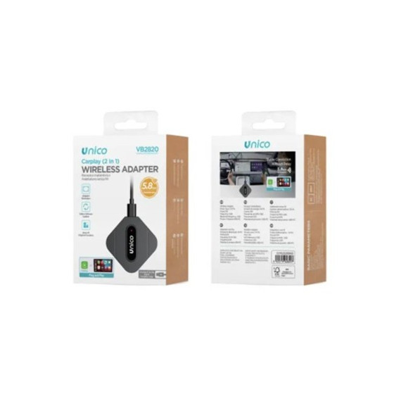 UNICO Carplay 2 En 1 Adaptador Inalambrico VB2820