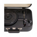 DENVER Tocadisco Retro VPL-130DGR en Maletin Negro Grabacion USB con Alatavoz 2X10W