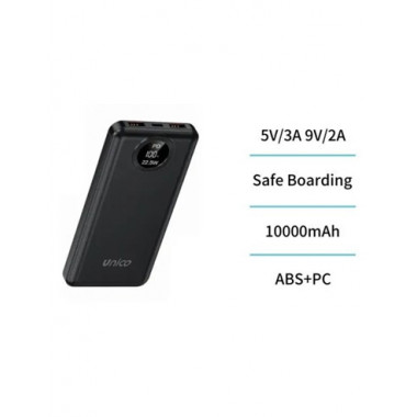 UNICO Bateria Externa 10000Mah 2xUsb A/1xTipo C PB3006 Negro