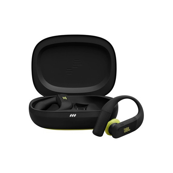JBL Auricular Bluetooth ENDURANCE PEAK 4 Negro y Lima Con Soporte Oreja Cancelacion de Ruido 48H