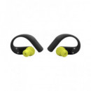 JBL Auricular Bluetooth ENDURANCE PEAK 4 Negro y Lima Con Soporte Oreja Cancelacion de Ruido 48H