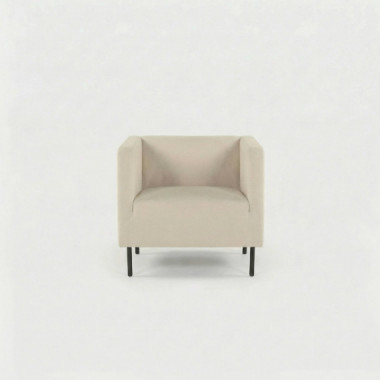 Sill&oacute;n de jard&iacute;n ALBA moderno tapizado en tela beige con patas aluminio Hartman&reg;