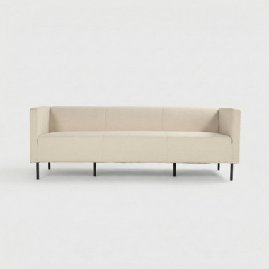 Sof&aacute; ALBA 3 plazas tapizado en tela beige con patas met&aacute;licas para exterior Hartman&reg;