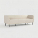 Sofá ALBA 3 plazas tapizado en tela beige con patas metálicas para exterior Hartman®