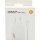 Cargador USB Xiaomi 67W HyperCharge Combo + Cable (USB A-C) Blanco