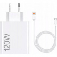 Cargador USB XIAOMI 120W Hypercharge Combo + Cable (usb A-c) Blanco