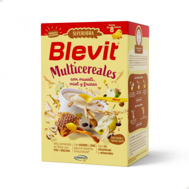 BLEVIT Multicereales con Miel y Frutas 500 Gr