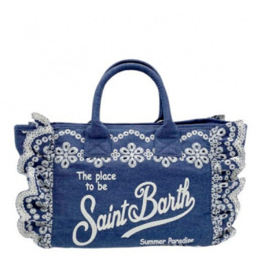 BOLSO SANGALLO FLOWERS DENIM COL0027