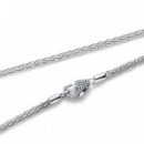 Collar Cadena de Espiga con Cierre en Pavé 394463C01