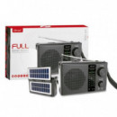 Radio Solar Gen-X con Altavoz Bluetooth, USB, Tarjeta TF, FM/AM/SW y Luz de Emergencia