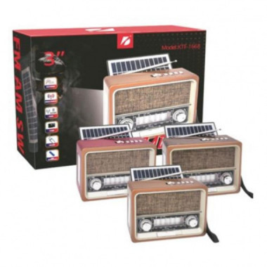 Radio Solar con Altavoz Bluetooth Gen-x, USB, MicroSD, FM/AM/SW y Luz de Emergencia