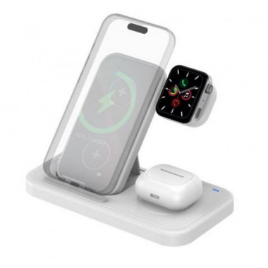 Soporte Cargador Inal&aacute;mbrico Gen-x 4 en 1 de 20W Plegable  GEN X