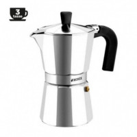 Cafetera Express MONIX Vitro 3 Tazas Aluminio Antiadherente