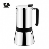 Cafetera Italiana MONIX Aroma Inducción Acero Inoxidable 4 Tazas