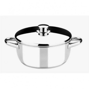 Cacerola Monix &Oacute;ptima de Acero Inoxidable con Tapa, 24 cm - 4 Litros