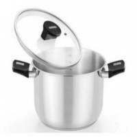 Olla de Acero Inoxidable con Tapa de Cristal MONIX Elite 30CM