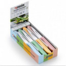 Pack Expositor 24 Cuchillos Mondadores de Colores Surtidos Monix