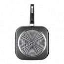 Sartén Grill Liso Monix Resistent Plus de Aluminio Forjado 28 cm