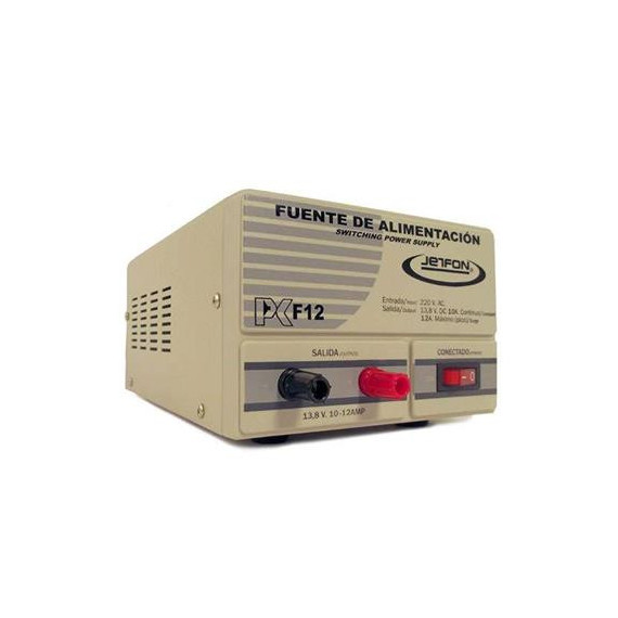 JETFON Fuente Alimentacion DC Conmutada PC-F12 Entrada 220V- Salida 13.8V 10/12Amp