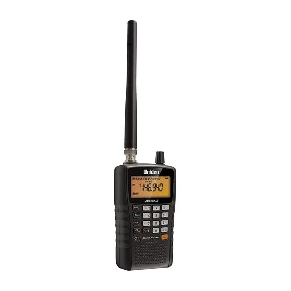 UNIDEN Escaner Banda Aerea Plus UBC75XLT 300 Canales, 25-88,108-174,400-512 Mhz.Con Cargador.