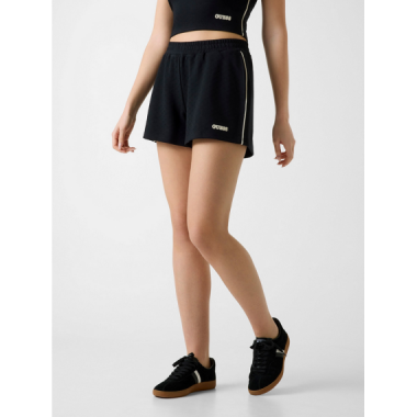 Shorts Guess deportivo negro logotipo estampado