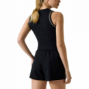 Top Guess deportivo negro logotipo estampado