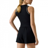 Top Guess deportivo negro logotipo estampado