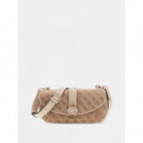 JESSA FLAP CROSSBODY LATTE LOGO