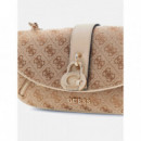 JESSA FLAP CROSSBODY LATTE LOGO